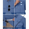 image:imageRoadbox Mens UPF 50 Fishing Shirts Short Sleeve Sun Protection Cool Dry Button Down Outdoor Shirt for Hiking Safari Work03 Medium Blue