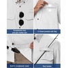 image:imageRoadbox Mens UPF 50 Fishing Shirts Short Sleeve Sun Protection Cool Dry Button Down Outdoor Shirt for Hiking Safari Work05 White
