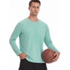 image:imageRoadbox Mens UPF 50 UV Sun Protection Shirts Lightweight Long Sleeve Water Swim Rash Guard for Fishing Running HikingBean Green