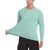image:imageRoadbox Mens UPF 50 UV Sun Protection Shirts Lightweight Long Sleeve Water Swim Rash Guard for Fishing Running HikingBean Green