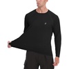 image:imageRoadbox Mens UPF 50 UV Sun Protection Shirts Lightweight Long Sleeve Water Swim Rash Guard for Fishing Running HikingBlack