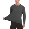 image:imageRoadbox Mens UPF 50 UV Sun Protection Shirts Lightweight Long Sleeve Water Swim Rash Guard for Fishing Running HikingDark Grey