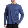 image:imageRoadbox Mens UPF 50 UV Sun Protection Shirts Lightweight Long Sleeve Water Swim Rash Guard for Fishing Running HikingDeep Sea Blue