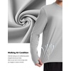 image:imageRoadbox Mens UPF 50 UV Sun Protection Shirts Lightweight Long Sleeve Water Swim Rash Guard for Fishing Running HikingEcofriendly Gray