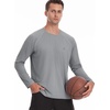 image:imageRoadbox Mens UPF 50 UV Sun Protection Shirts Lightweight Long Sleeve Water Swim Rash Guard for Fishing Running HikingLight Gray