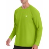 image:imageRoadbox Mens UPF 50 UV Sun Protection Shirts Lightweight Long Sleeve Water Swim Rash Guard for Fishing Running HikingLime Green