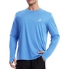 image:imageRoadbox Mens UPF 50 UV Sun Protection Shirts Lightweight Long Sleeve Water Swim Rash Guard for Fishing Running HikingMedium Blue