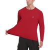 image:imageRoadbox Mens UPF 50 UV Sun Protection Shirts Lightweight Long Sleeve Water Swim Rash Guard for Fishing Running HikingRed