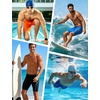 image:imageRoadbox Swim Jammers for Men Racing Athletic Quick Dry Swimsuit Endurance Training Competitive Swimming Shorts UPF 50Orange  Lake Blue Stitching
