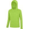 image:imageRoadbox Boys Sun Hoodie UPF 50 Fishing Shirt Kids UV Protection Long Sleeve Hooded Rash Guard Athletic Hiking Swim Shirts04 Lime Green