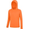 image:imageRoadbox Boys Sun Hoodie UPF 50 Fishing Shirt Kids UV Protection Long Sleeve Hooded Rash Guard Athletic Hiking Swim Shirts06 Orange