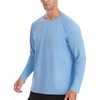 image:imageRoadbox Mens UPF 50 UV Sun Protection Shirts Lightweight Long Sleeve Water Swim Rash Guard for Fishing Running HikingBlue
