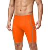 image:imageRoadbox Swim Jammers for Men Racing Athletic Quick Dry Swimsuit Endurance Training Competitive Swimming Shorts UPF 50Orange  Lake Blue Stitching