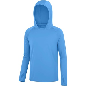 image:imageRoadbox Boys Sun Hoodie UPF 50 Fishing Shirt Kids UV Protection Long Sleeve Hooded Rash Guard Athletic Hiking Swim Shirts02 Royal Blue
