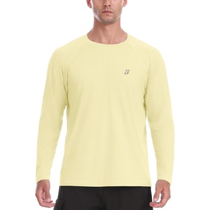 image:imageRoadbox Mens UPF 50 UV Sun Protection Shirts Lightweight Long Sleeve Water Swim Rash Guard for Fishing Running HikingLight Yellow