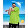 image:imageMens Big and Tall Swim Shirts UPF 50 Sun Protection Short Sleeve Rash Guard Quick Dry TShirt for Beach and SurfingLime Green