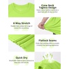 image:imageMens Big and Tall Swim Shirts UPF 50 Sun Protection Short Sleeve Rash Guard Quick Dry TShirt for Beach and SurfingLime Green