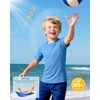 image:imageRoadbox Boys Rash Guard Short Sleeve Swim Shirt UPF 50 Sun Protection Kids Quick Dry Rashguard Water Shirt for Surf Beach09 Blue