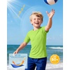 image:imageRoadbox Boys Rash Guard Short Sleeve Swim Shirt UPF 50 Sun Protection Kids Quick Dry Rashguard Water Shirt for Surf Beach11 Green