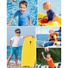 image:imageRoadbox Boys Rash Guard Short Sleeve Swim Shirt UPF 50 Sun Protection Kids Quick Dry Rashguard Water Shirt for Surf Beach11 Green