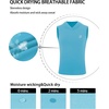 image:imageRoadbox Boys Tank Tops Athletic Compression Hoodie Shirts Sleeveless Quick Dry Sport Workout Active TShirt for Kids YouthSky Blue