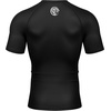 image:imageRoadbox Mens BJJ Rash Guard Short Sleeve UPF 50 Jiu Jitsu Compression Base Layer Swim Shirts for MMA No Gi Surfing01 Black