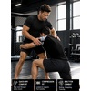 image:imageRoadbox Mens BJJ Rash Guard Short Sleeve UPF 50 Jiu Jitsu Compression Base Layer Swim Shirts for MMA No Gi Surfing01 Black