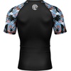 image:imageRoadbox Mens BJJ Rash Guard Short Sleeve UPF 50 Jiu Jitsu Compression Base Layer Swim Shirts for MMA No Gi Surfing03 Black With Red Blue Dragon