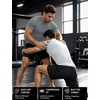image:imageRoadbox Mens BJJ Rash Guard Short Sleeve UPF 50 Jiu Jitsu Compression Base Layer Swim Shirts for MMA No Gi Surfing05 Gray