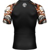 image:imageRoadbox Mens BJJ Rash Guard Short Sleeve UPF 50 Jiu Jitsu Compression Base Layer Swim Shirts for MMA No Gi Surfing08 Black With Orange Dragon
