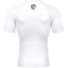 image:imageRoadbox Mens BJJ Rash Guard Short Sleeve UPF 50 Jiu Jitsu Compression Base Layer Swim Shirts for MMA No Gi Surfing10 White