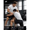 image:imageRoadbox Mens BJJ Rash Guard Short Sleeve UPF 50 Jiu Jitsu Compression Base Layer Swim Shirts for MMA No Gi Surfing10 White
