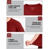 image:imageRoadbox Mens BJJ Rash Guard Short Sleeve UPF 50 Jiu Jitsu Compression Base Layer Swim Shirts for MMA No Gi Surfing11 Red