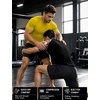 image:imageRoadbox Mens BJJ Rash Guard Short Sleeve UPF 50 Jiu Jitsu Compression Base Layer Swim Shirts for MMA No Gi Surfing12 Golden Yellow