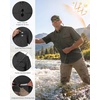 image:imageRoadbox Mens Fishing Shirts Short Sleeve Sun Protection Button Down Quick Dry Cooling Hiking Shirt for Travel Safari CampingDark Gray