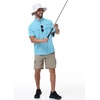 image:imageRoadbox Mens Fishing Shirts Short Sleeve Sun Protection Button Down Quick Dry Cooling Hiking Shirt for Travel Safari CampingSky Blue