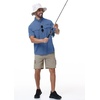 image:imageRoadbox Mens Fishing Shirts Short Sleeve Sun Protection Button Down Quick Dry Cooling Hiking Shirt for Travel Safari CampingSlate Blue