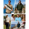 image:imageRoadbox Mens Sun Protection Fishing Shirt Long Sleeve Cool Dry Lightweight UPF 50 Shirts for Hiking Camping Safari TravelArmy Green
