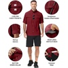 image:imageRoadbox Mens Sun Protection Fishing Shirt Long Sleeve Cool Dry Lightweight UPF 50 Shirts for Hiking Camping Safari TravelFire Red