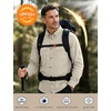 image:imageRoadbox Mens Sun Protection Fishing Shirt Long Sleeve Cool Dry Lightweight UPF 50 Shirts for Hiking Camping Safari TravelLight Khaki