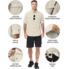 image:imageRoadbox Mens Sun Protection Fishing Shirt Long Sleeve Cool Dry Lightweight UPF 50 Shirts for Hiking Camping Safari TravelLight Khaki