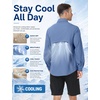 image:imageRoadbox Mens Sun Protection Fishing Shirt Long Sleeve Cool Dry Lightweight UPF 50 Shirts for Hiking Camping Safari TravelMallard Blue