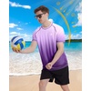 image:imageRoadbox Mens Swim Shirts Short Sleeve UPF 50 UV Sun Protection SPF Rash Guard Quick Dry Surf Water Beach Fishing T ShirtDeep Purple Gradient