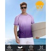 image:imageRoadbox Mens Swim Shirts Short Sleeve UPF 50 UV Sun Protection SPF Rash Guard Quick Dry Surf Water Beach Fishing T ShirtDeep Purple Gradient