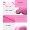 image:imageRoadbox Mens Swim Shirts Short Sleeve UPF 50 UV Sun Protection SPF Rash Guard Quick Dry Surf Water Beach Fishing T ShirtHot Pink Gradient