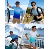 image:imageRoadbox Mens Swim Shirts Short Sleeve UPF 50 UV Sun Protection SPF Rash Guard Quick Dry Surf Water Beach Fishing T ShirtHot Pink Gradient