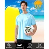 image:imageRoadbox Mens Swim Shirts Short Sleeve UPF 50 UV Sun Protection SPF Rash Guard Quick Dry Surf Water Beach Fishing T ShirtLight Blue