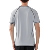 image:imageRoadbox Mens Swim Shirts Short Sleeve UPF 50 UV Sun Protection SPF Rash Guard Quick Dry Surf Water Beach Fishing T ShirtLight Gray