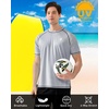 image:imageRoadbox Mens Swim Shirts Short Sleeve UPF 50 UV Sun Protection SPF Rash Guard Quick Dry Surf Water Beach Fishing T ShirtLight Gray