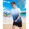 image:imageRoadbox Mens Swim Shirts Short Sleeve UPF 50 UV Sun Protection SPF Rash Guard Quick Dry Surf Water Beach Fishing T ShirtNavy Blue Gradient